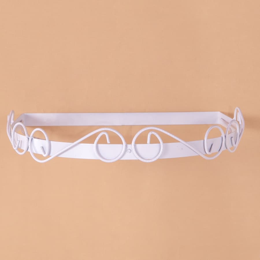 Dossel de Berco De Bebe Para Parede Rococo Lateral Branco