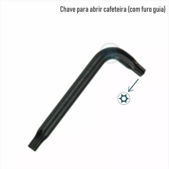 Chave Torx T10 Com Furo Guia P/ Abrir Cafeteira Dolce Gusto
