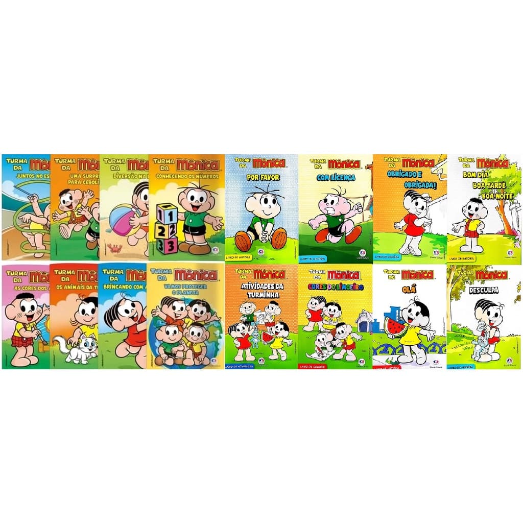 Kit 16 Livros Turma da Mônica - Livros Divertidos