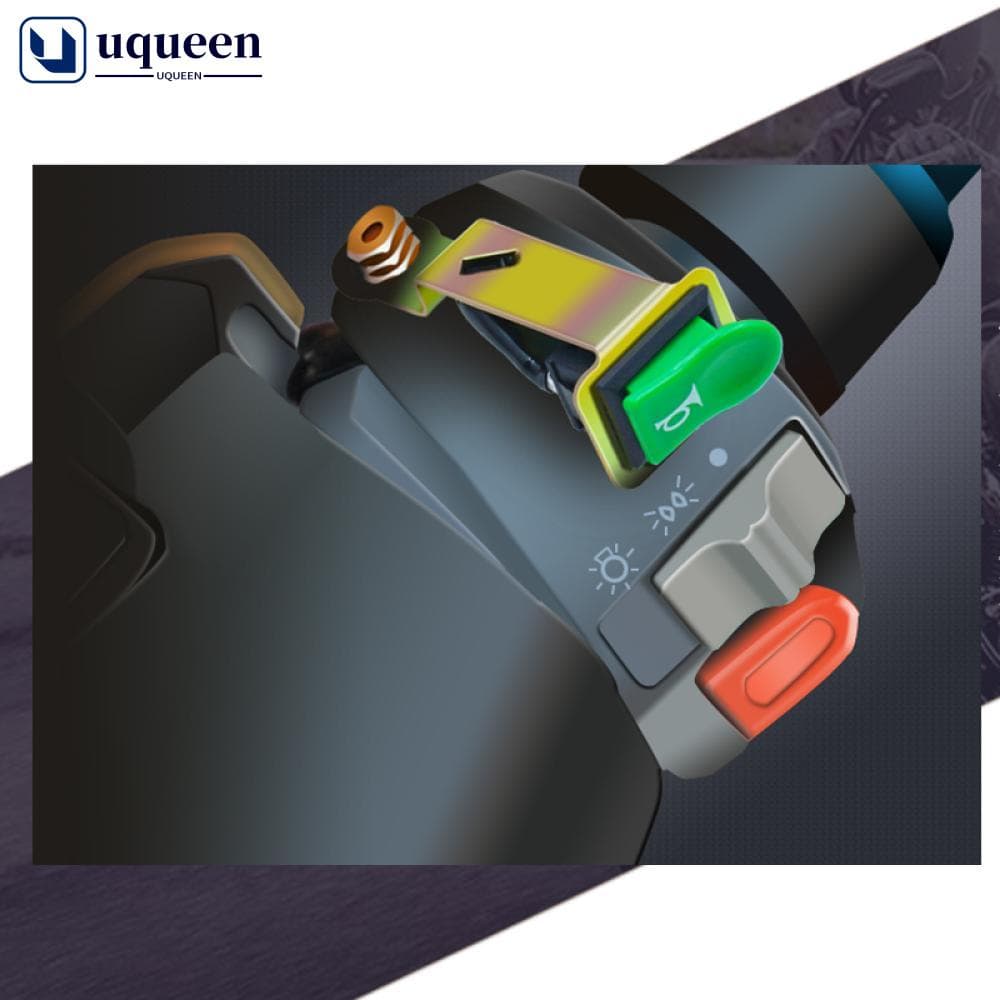 UQ Universal Motocicleta Botão De Interruptor De Controle De Sinal De Buzina Para ATV UTV Dirt Bike Scooter Triciclo