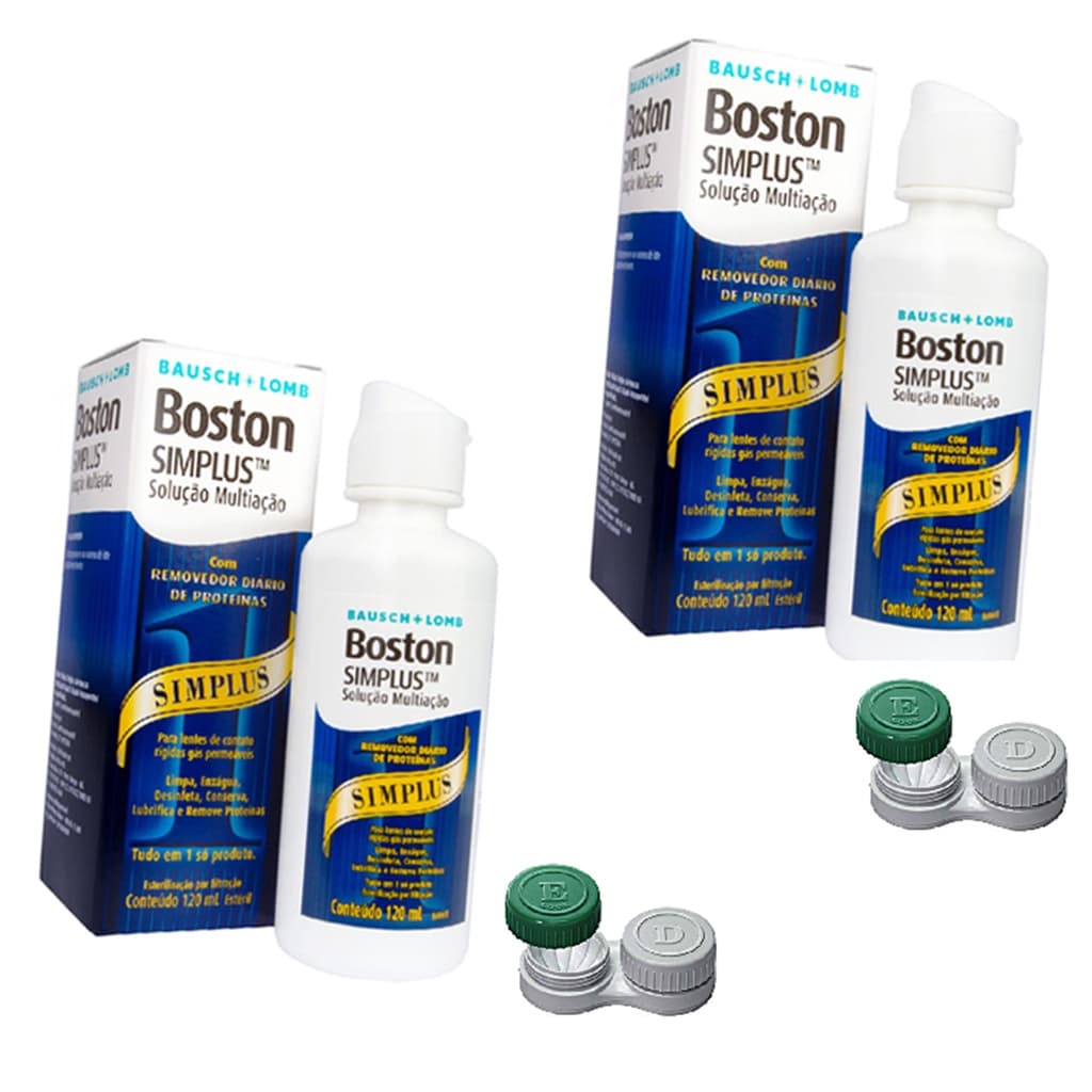 Solução Boston Simplus 120ml 2 Caixas + Estojo