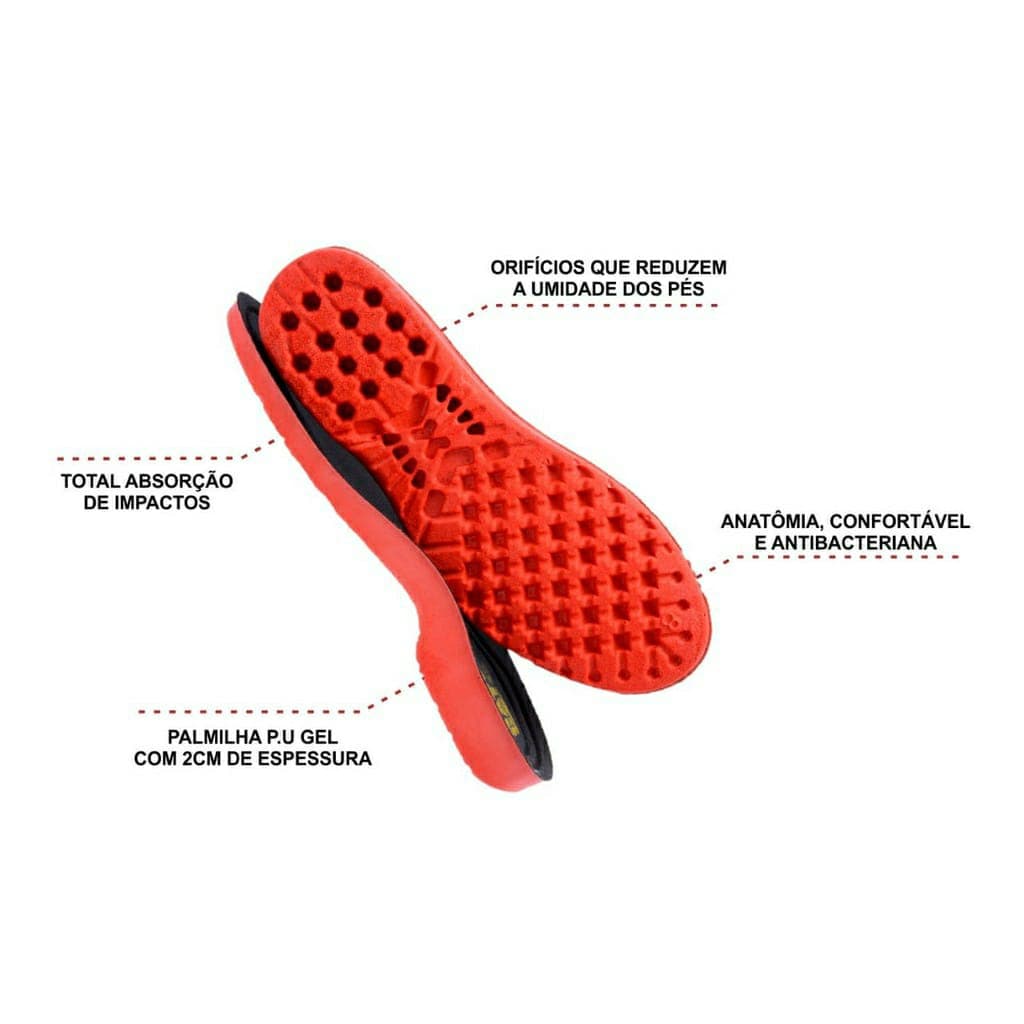 Palmilha Em Gel Pu Grossa 0 Par (anatomica Para Botas,botinas,tenis,coturnos Femininos E Masculinos)
