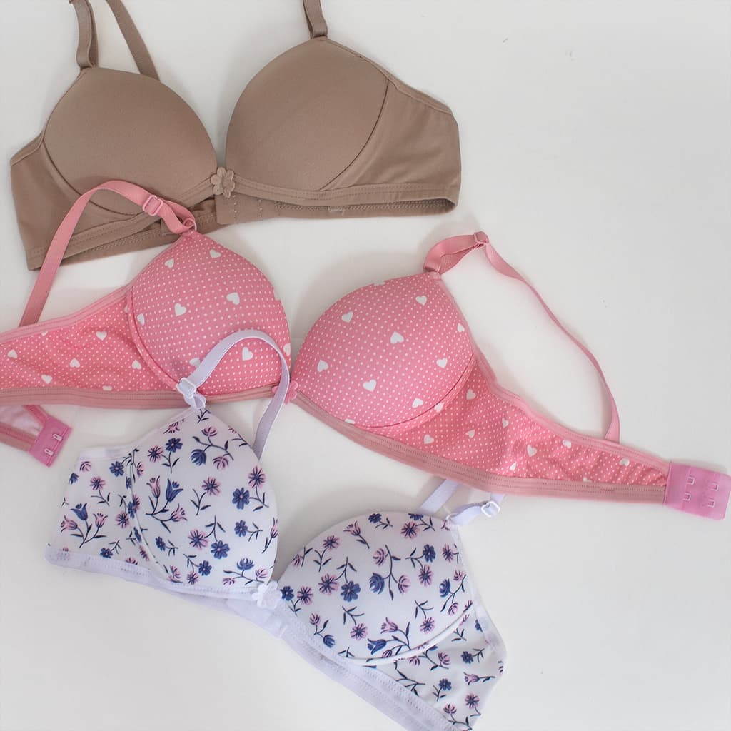 Kit 3 Sutian Com Bojo Infantil Top Sem Aro Conforto
