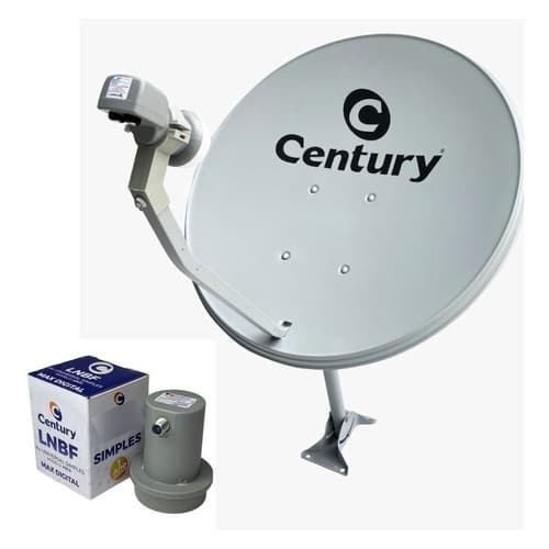 Antena Parabólica Century 60cm Banda Ku Com Lnb Simples