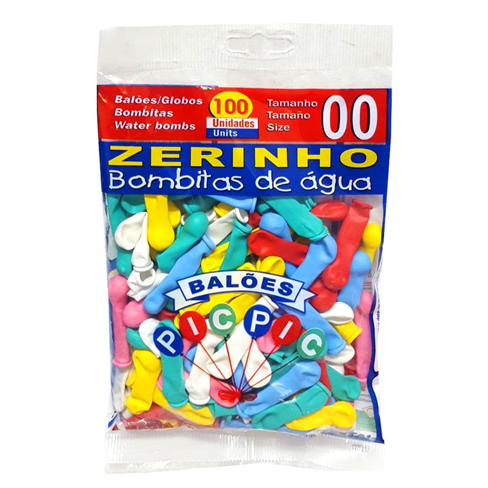 Balão Sortido Zerinho Tamanho 00 c/100 - Pic Pic