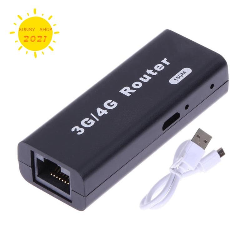 Mini Roteador Portátil USB Sem Fio 3G/4G Hotspot WiFi Wlan 150Mbps RJ45 Com Cabo