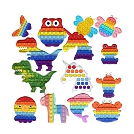 Pop It Colorido Fidget Toys Hand Spinner Brinquedo Anti Stress Sensorial Bolha