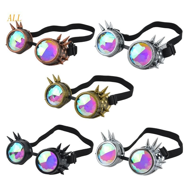 Todos Os Óculos Caleidoscópio Men Redondos Festa Feminina Psicodélico Lente Arco-Íris Difratada EDM Sunglass Fe