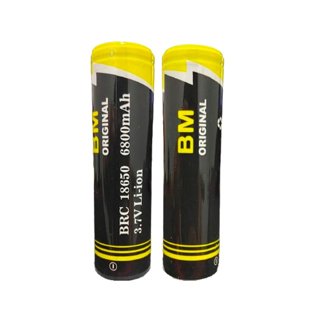 2 Baterias BMax 18650 6800mAh 3.7v para Câmera Lanterna Microfone Furadeira Lâmpada