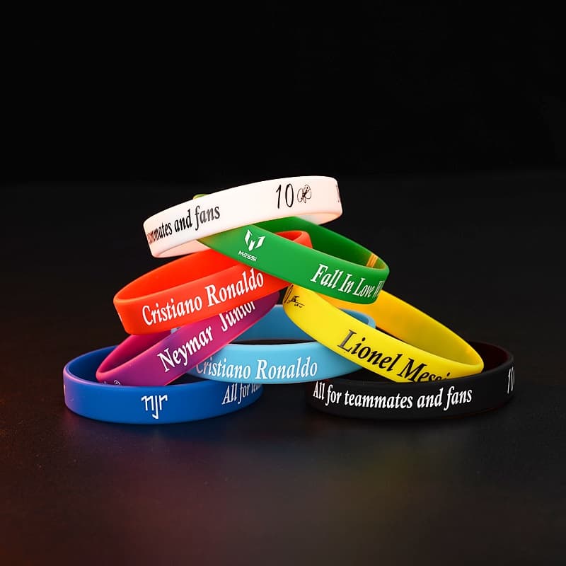 Pulseira de futebol copa do mundo Messi Ronaldor pulseira de Silicone 1 Nemal assinatura planeta pulseira esportiva