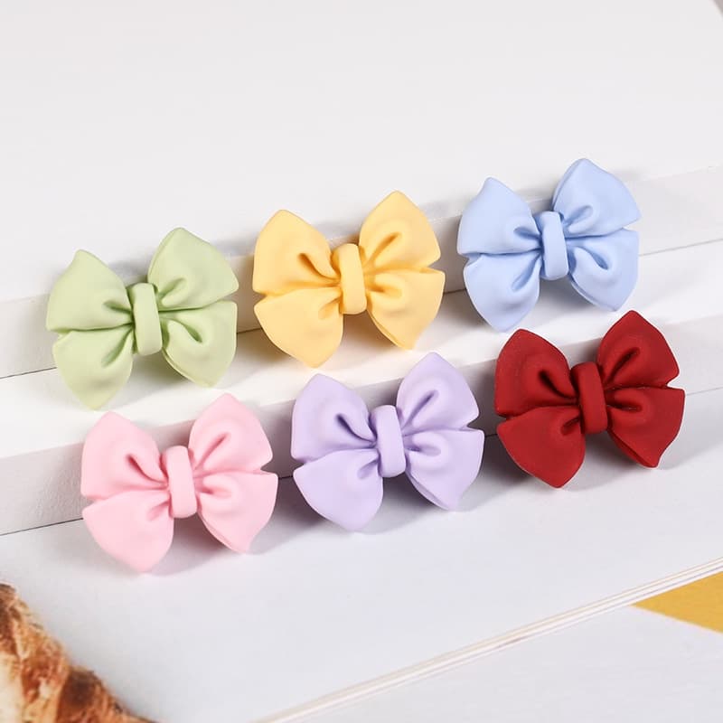 Encantos De Sapato Para Entupimento Decoração Arco De Resina Botão 2.5D