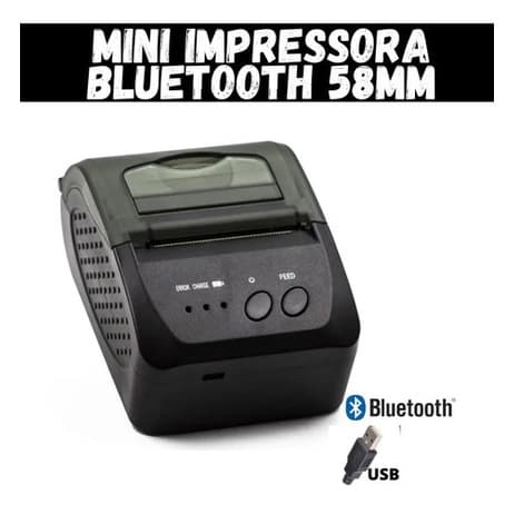 Mini Impressora Térmica 58mm P/ Celular Pc Ou Notebook