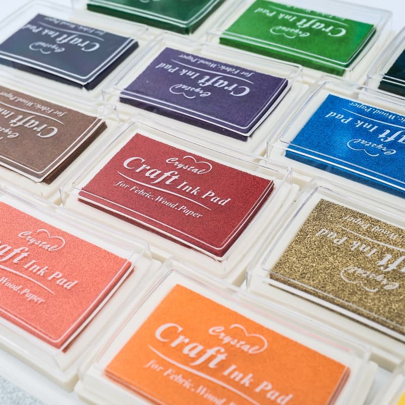 15 Cores Inkpad Grande Almofada De Tinta Planejador De Óleo De Raspador Selo De Silicone Diário De Bricolagem Papel De Carta Artesanato Material Escolar