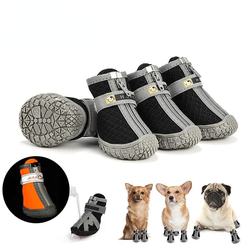 4pcs/set Waterproof Pet Dog Shoes Antiskid Puppy Rain Shoes Chihuahua Walking Boots Breathable Cat Socks Pet Accessories