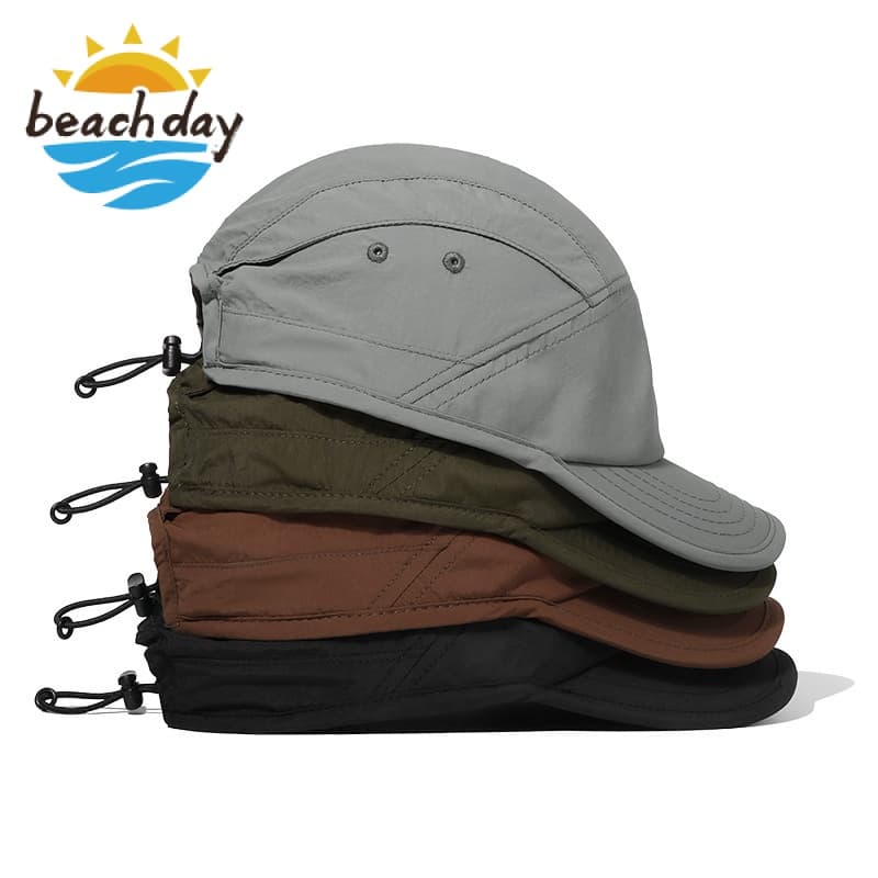 Quick Dry 5 Panel Hats Chapéu De Basebol À Prova D'água Boné Curvo Não Estruturado Esportivo Golfe Sol Para O Exterior