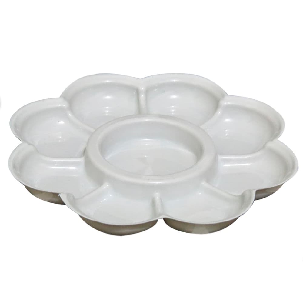 Godê Plástico para tinta em forma de flor 8 cavidades