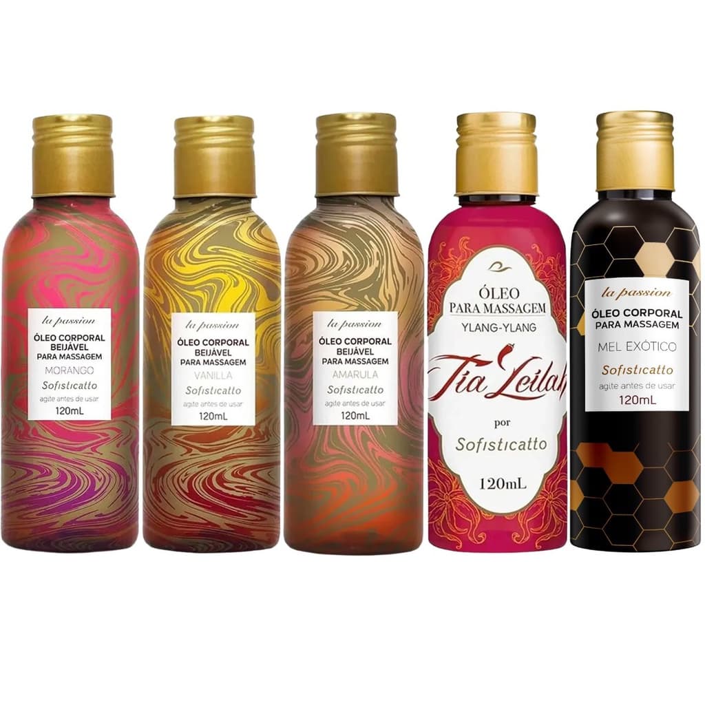 Óleo Corporal Beijavél Para Massagem Relaxante Sensual Intima Sabores Morango Amarula Vanilla Mel