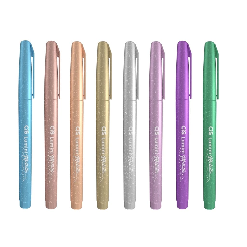 Canetas Marca-Texto Cis Lumini Metallic Cores À Sua Escolha