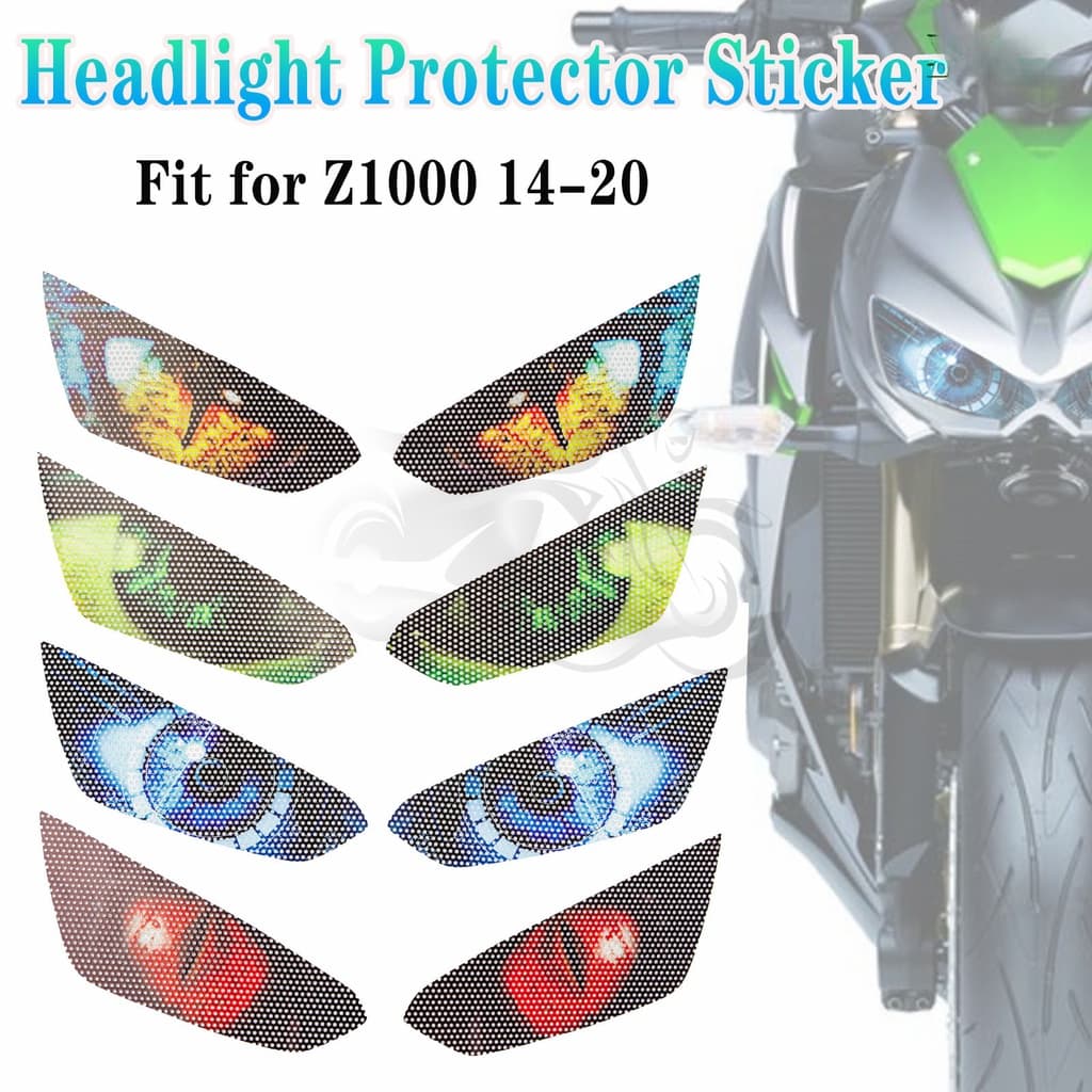 KAWASAKI 2014-2020 Z1000 Acessórios Para Motocicletas Decalque Protetor De Faróis Z 1000 2019 2018 16