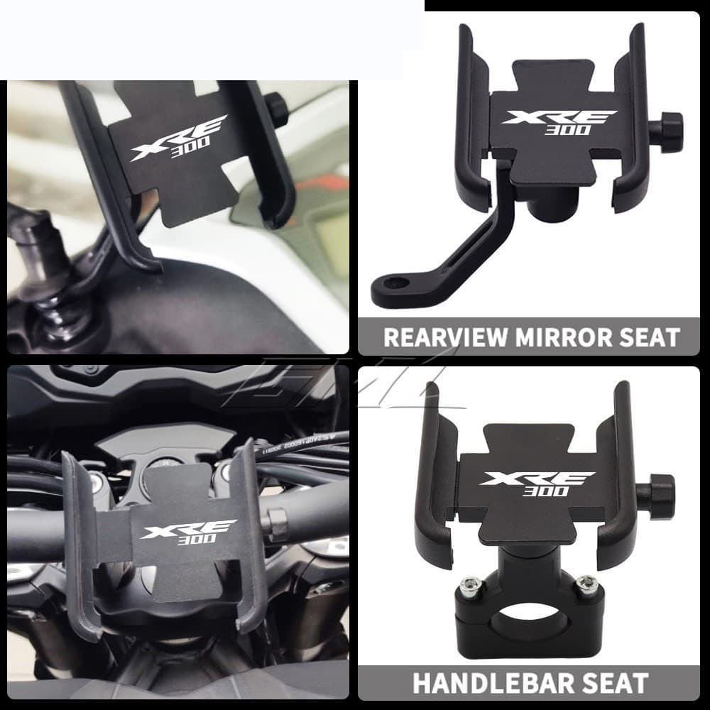 Para HONDA XRE300 XRE 300 Universal Motocicleta Retrovisor Espelho Guidão Porta Telefone Móvel GPS Suporte De Navegação