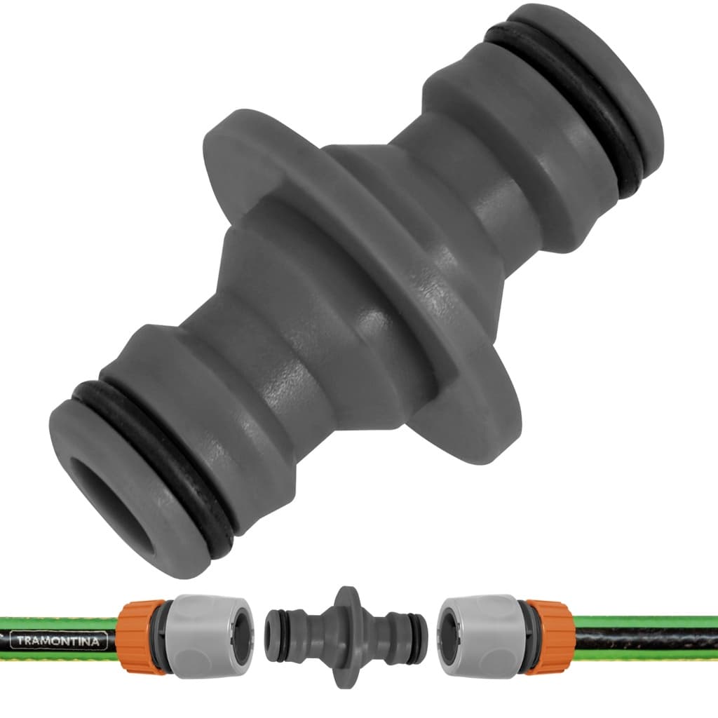 Conector Emenda União De Mangueira Engate Rápido Duplo