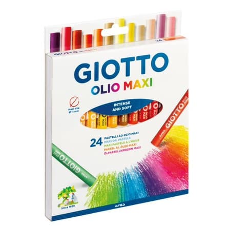 Kit Completo Giz Pastel 24 cores  Oleoso Giotto