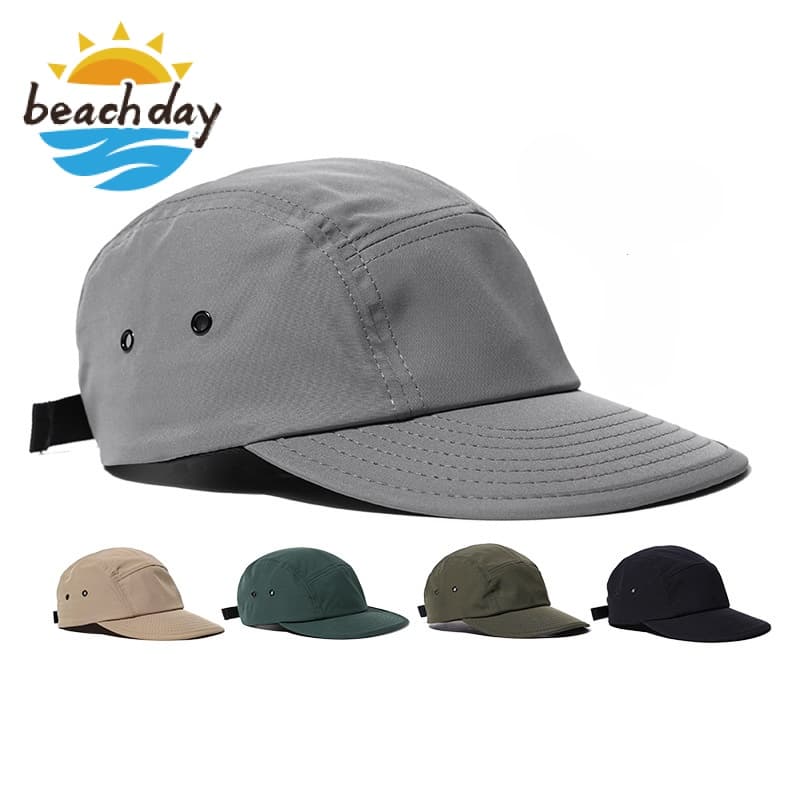 5 Panel Cooling Cap Homem Summer Waterproof Baseball Com Fivelas Respiraveis Quick Dry Sport Running Hat Para O Exterior