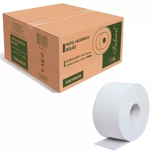 Papel Higiênico Rolão Extra Luxo 10x300 8 rolos