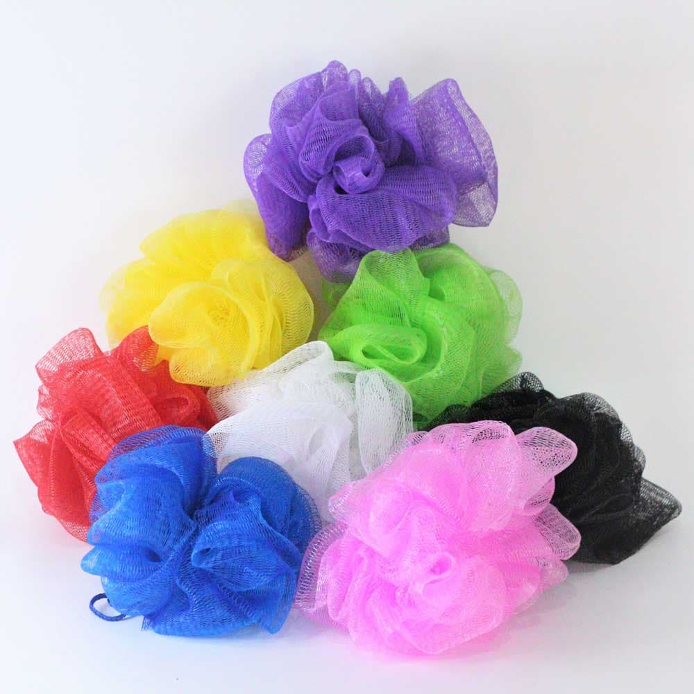 Esponja Bucha de Nylon Sintética para Banho 8 cm Fofinha e Colorida