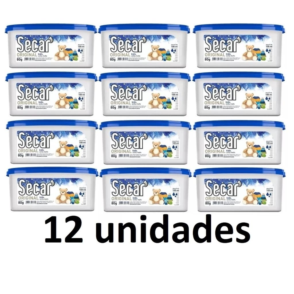12 unid Anti Mofo Desumidificador Secar Original Kids 80g