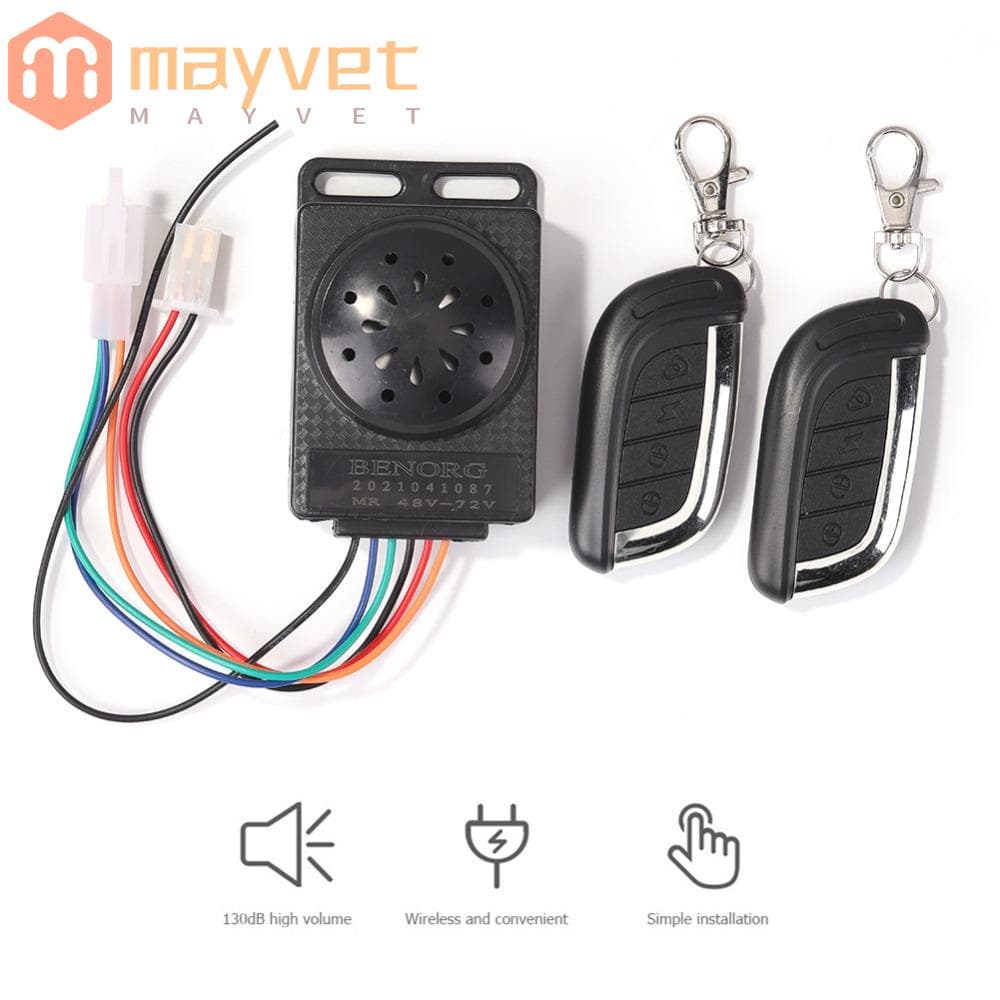 MAYVET Dispositivo De Alarme Para Motocicleta Proteja O Sino De Controle Remoto Anti-Furto Sistema Motocicletas