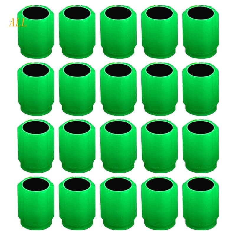 Todos Os 20Pcs Brilhando Tampas Válvulas Fluorescentes Universais Escuras Para Pneus