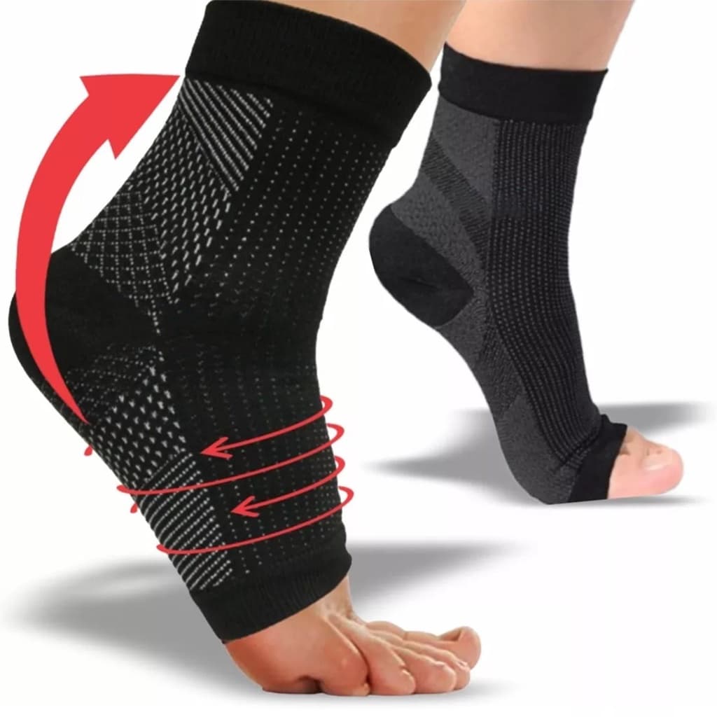 MEIAS DE COMPRESSÃO ALÍVIO DE DORES NOS PÉS FASCITE PLANTAR - 1 PAR