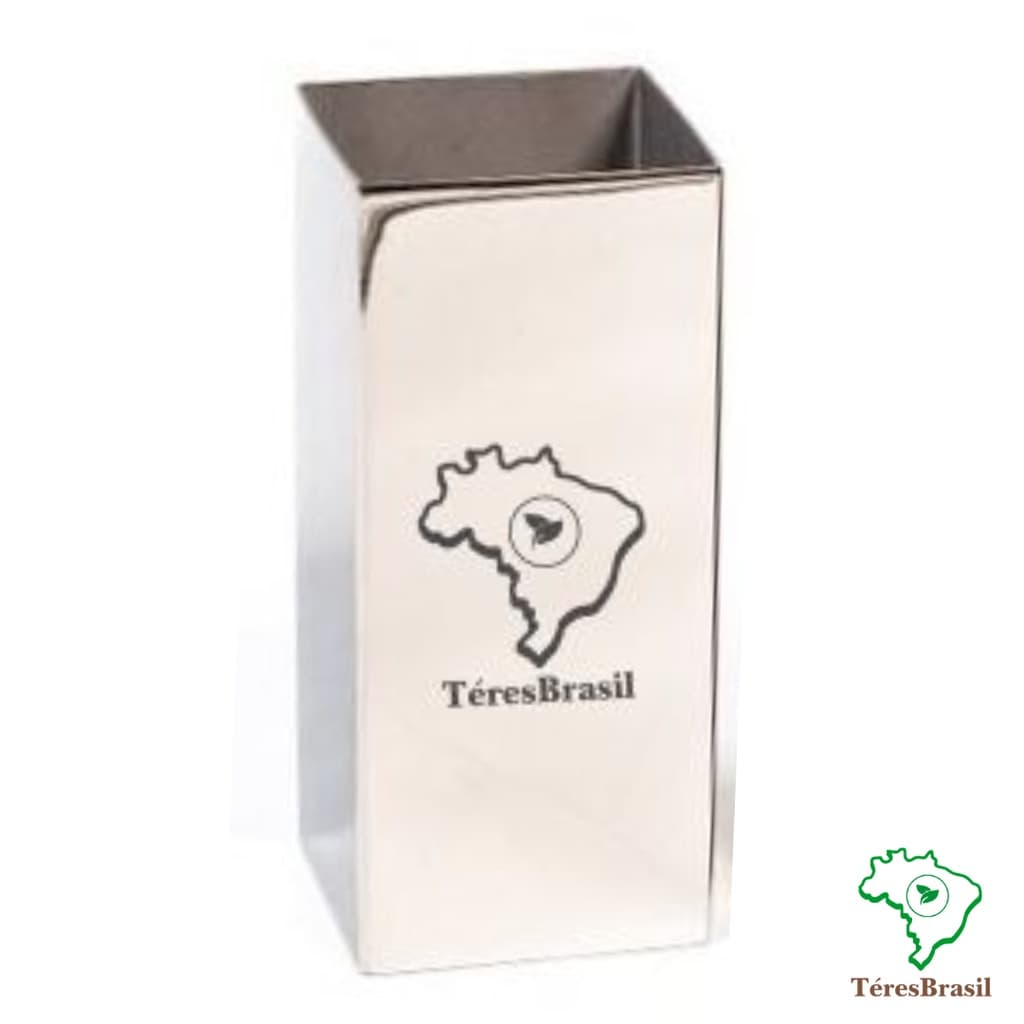 Copo inox quadrado 250ml Téres Brasil – materiaç aço Inox 304 polido