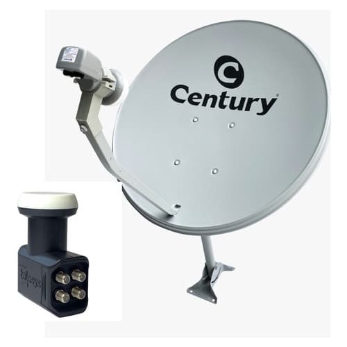 Antena Parabólica Century 60cm Banda Ku 5g C/ Lnb Quadruplo