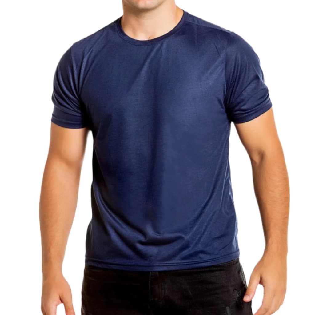 Camiseta Masculina Básica Poliviscose Malha Fria Premium