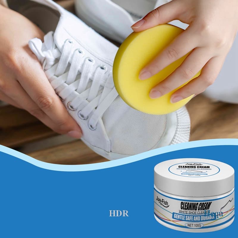 HOULDFR Sapatos Brancos Cuidados De Limpeza Creme De Sujeira Branqueador De Manchas Para Escova De Tênis Reutilizáveis Com Esponja