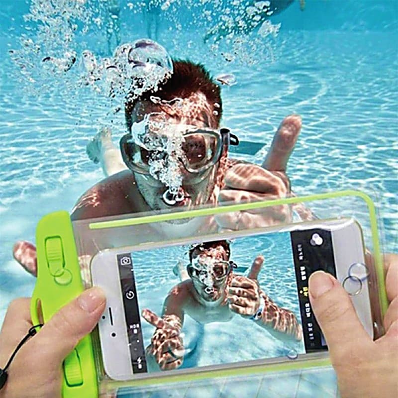 Capa case Protetora Prova D'água Mergulho Transparente Universal Praia Piscina