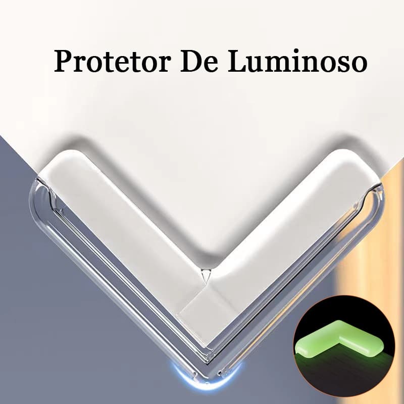 Pacote com 4 pecas Protetores De Quina Canto Mesa Silicone Protetor De Luminoso À Prova De Colisão Anticolisão Proteção