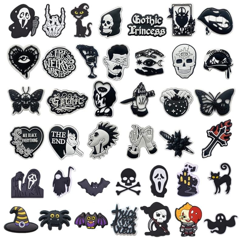 Encantos de sapatos de decorações de O diabo acessórios de PVC com botão e sandálias pinos de pingente com presentes