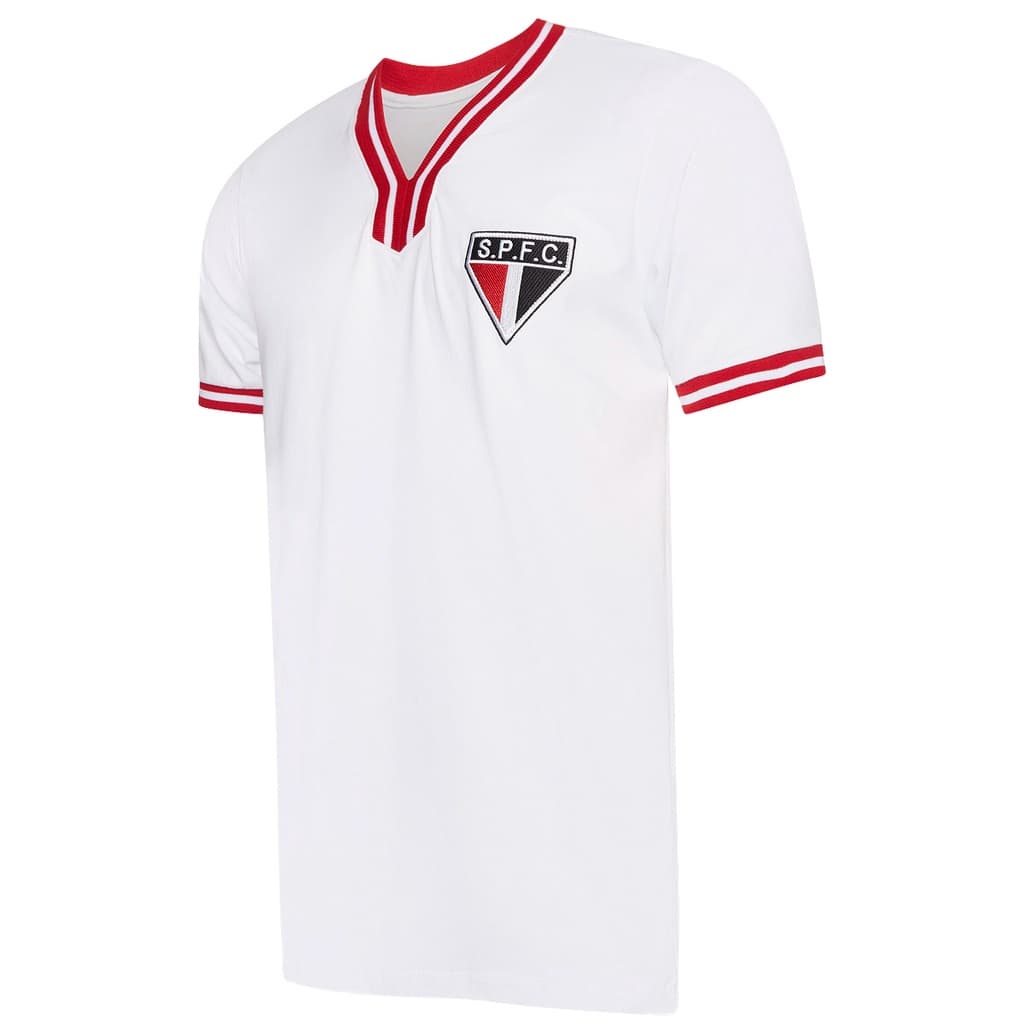 Camisa São Paulo Retrô Vintage Branca Masculina Oficial