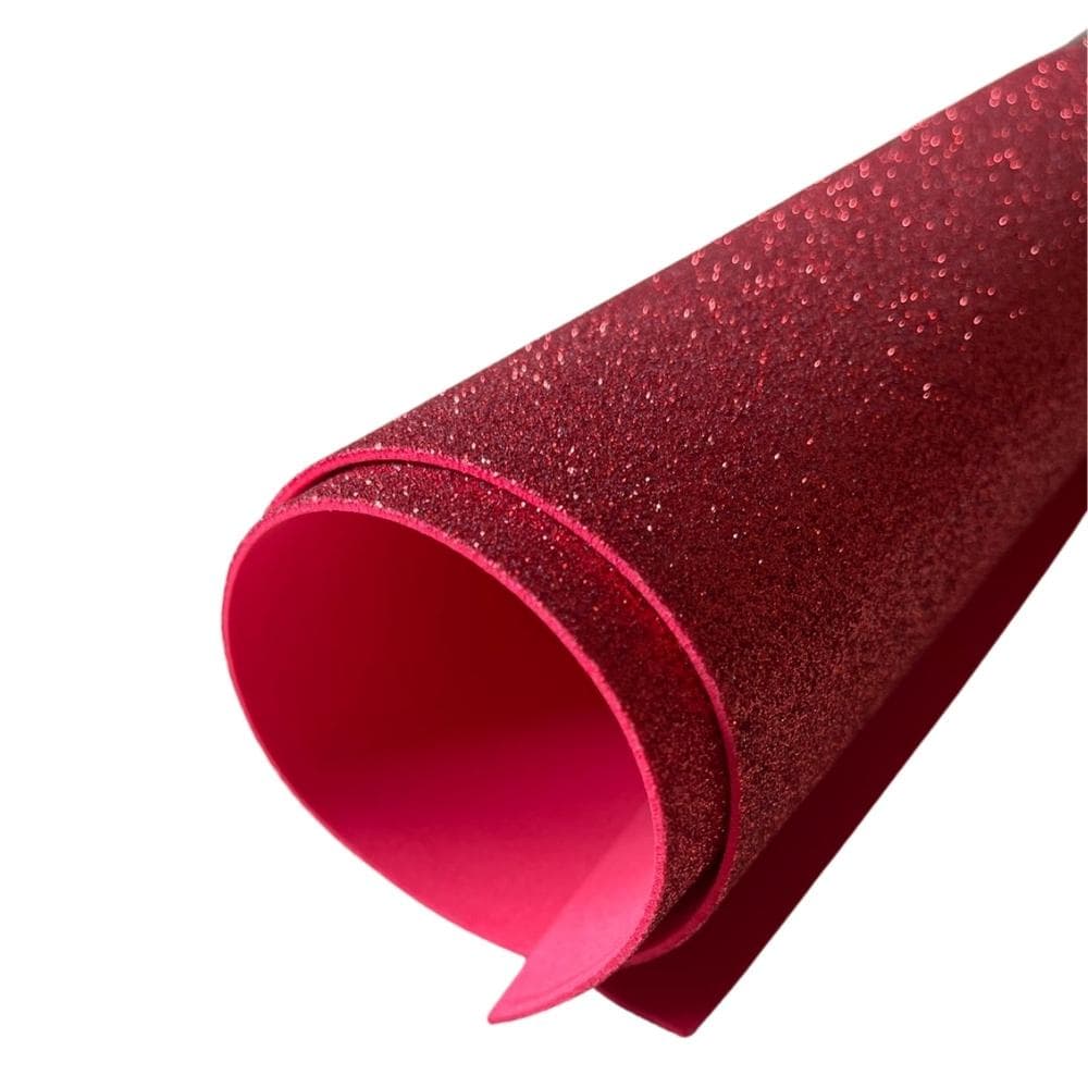 Eva com Glitter 40x48 - 10 Folhas Vermelho
