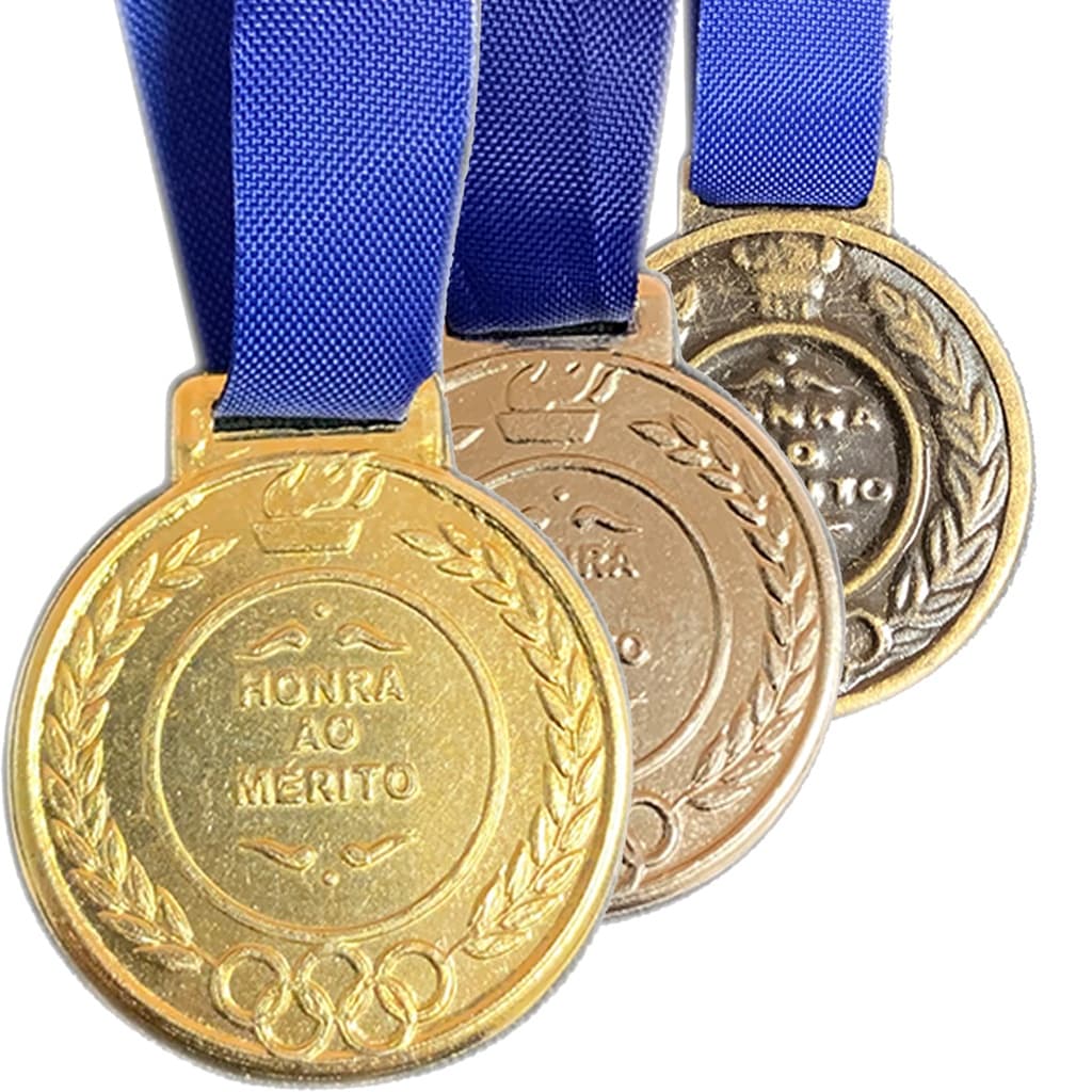 Kit 40 Medalhas Honra ao Mérito Premiação Escola 2,9cm Campeonato Torneio Metal