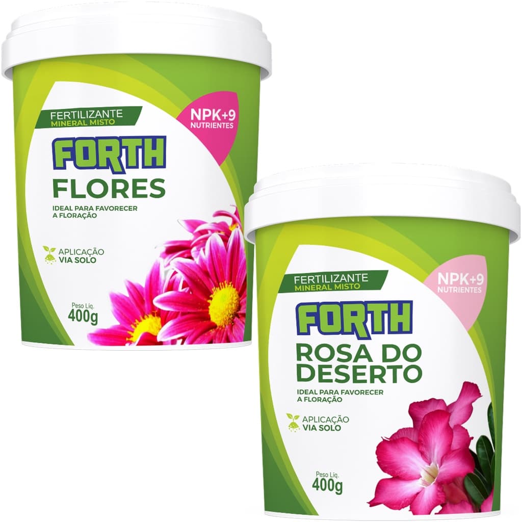 Kit 1 Forth Flores 400g + 1 Forth Rosas Do Deserto 400g