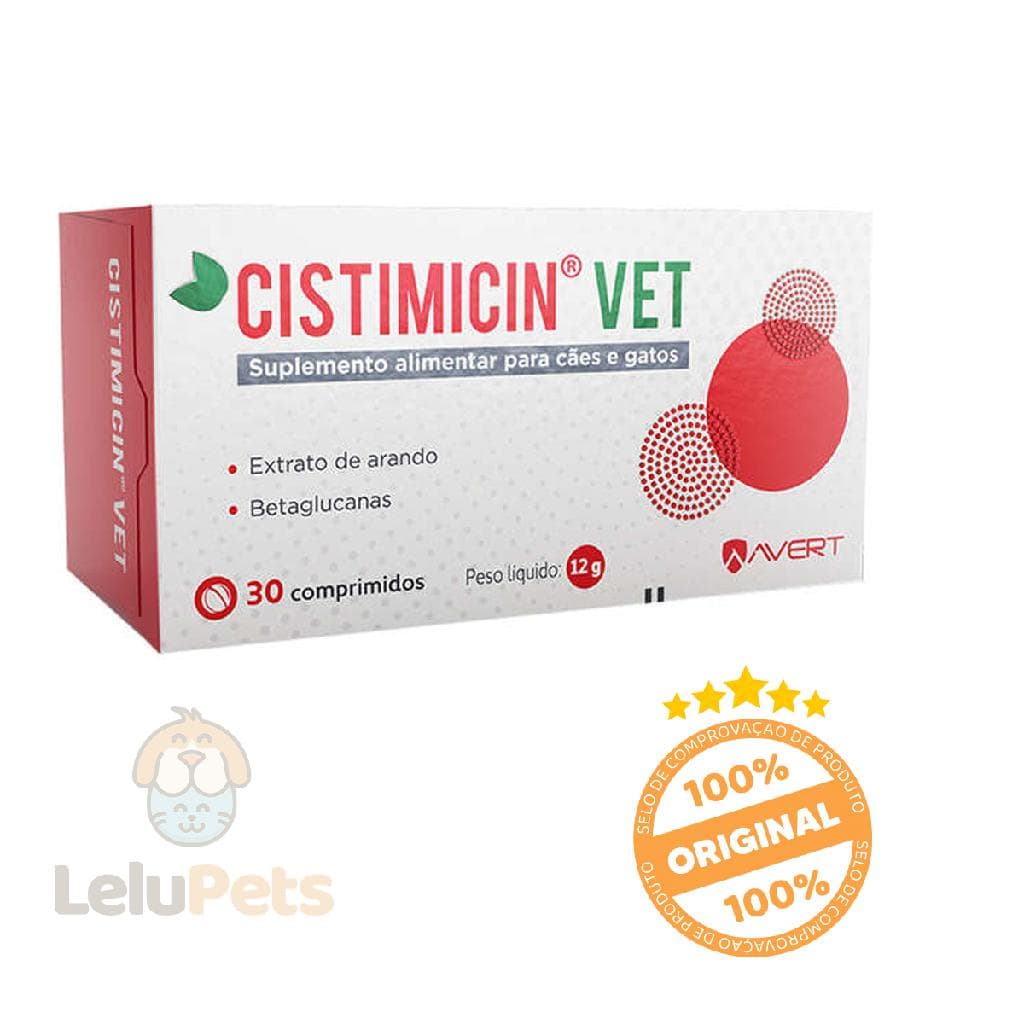 Cistimicin Vet  Avert 30Comp Suplemento para Cachorro e Gato