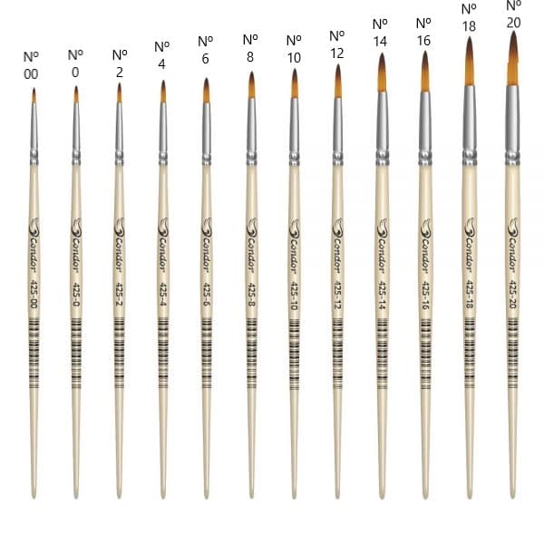 Pincel Redondo Fino Konex Ocre ref. 425 Condor