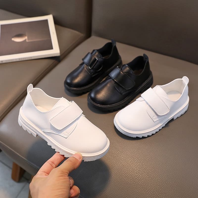 Venda De Estoque Crianças Meninos Sapatos De Couro Jardim De Infância Desempenho Versátil Preto Uniforme Escolares Macio