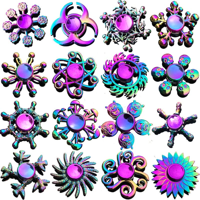 Novo Colorful Fit Spinner Zinc Alloy Decompression Toy Finger Metal Spinner Relieving Stress Effect