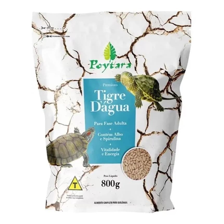 Ração Poytara Tigre D'agua Para Tartarugas Bag 800g