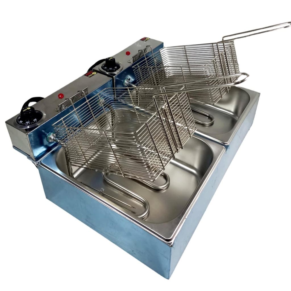 Fritadeira Elétrica 10 Litros Gomes Inox 2 Cubas A óleo